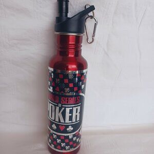*NEW* World Series of Poker 2014 Metal Water Bottle (Botella de Agua Metálica)